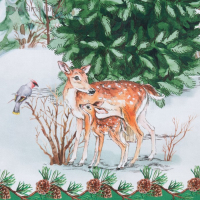 Скатерть новогодняя Этель &laquo;Новогодний лес&raquo; 148х110 см, 100% хл, саржа 190 гр/м2 с ГМВО