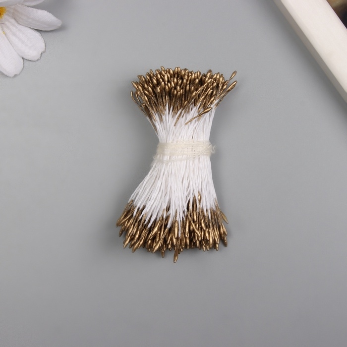 Тычинки для искусственных цветов глянец Тычинки для искусственных цветов глянец "Рисинки" золото набор 360 шт длина 6 см