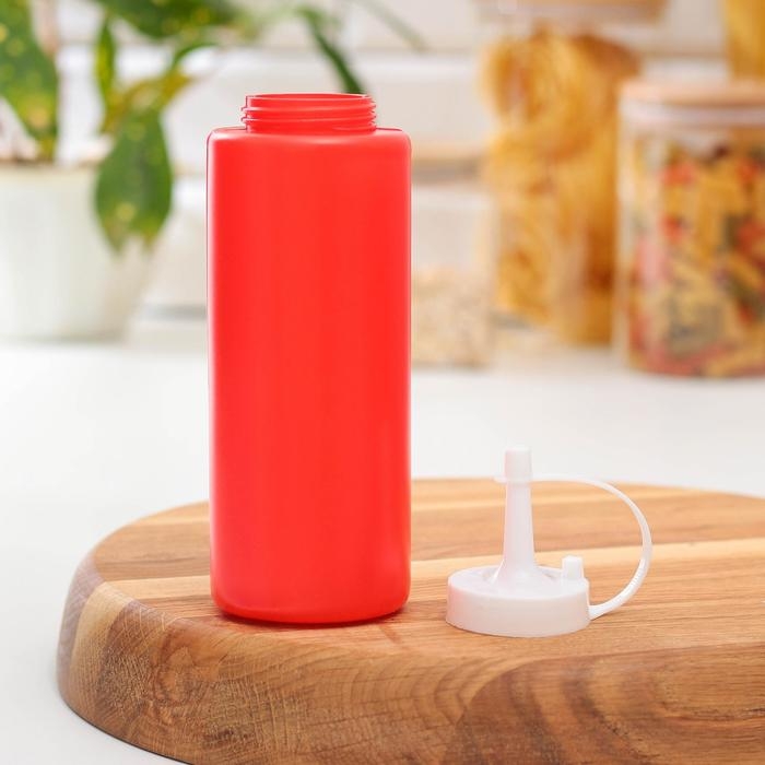 Ёмкость для соуса, 400 мл, 6&times;19 см, цвет красный