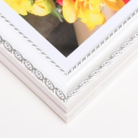 Фоторамка пластик 15х20 см (881S) белый с серебром (пластиковый экран) Фоторамка пластик 15х20 см (881S) белый с серебром (пластиковый экран)