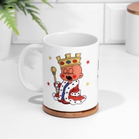 Кружка чайная керамическая "Просто царь" c нанесением, 320 мл Кружка чайная керамическая "Просто царь" c нанесением, 320 мл