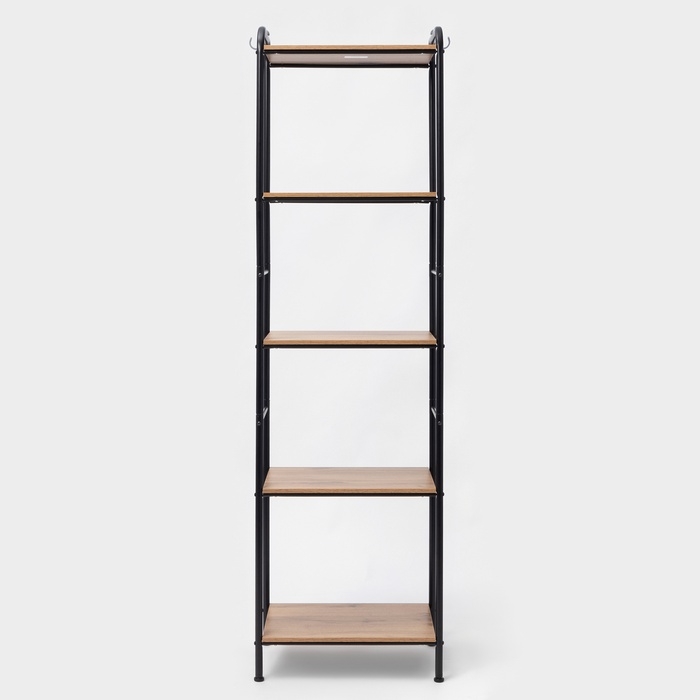 Стеллаж «Валенсия 15W», 45,5×30×155,5 см, чёрный Стеллаж «Валенсия 15W», 45,5×30×155,5 см, чёрный