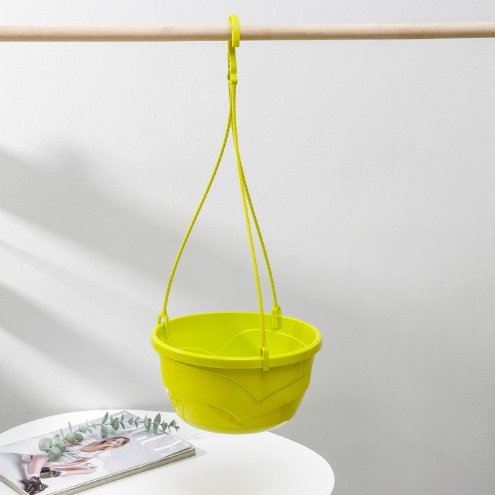 Кашпо для цветов подвесное с прикорневым поливом «Мальва», 4,7 л, цвет фисташковый Кашпо для цветов подвесное с прикорневым поливом «Мальва», 4,7 л, цвет фисташковый