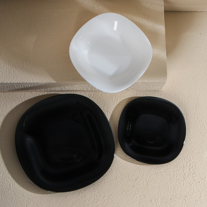 Сервиз столовый Luminarc Carine, стеклокерамика, 18 предметов, цвет белый и чёрный Сервиз столовый Luminarc Carine, стеклокерамика, 18 предметов, цвет белый и чёрный