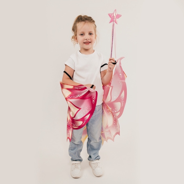 Карнавальный набор &laquo;Сказочная фея&raquo;, крылья 80 &times; 100 см, палочка