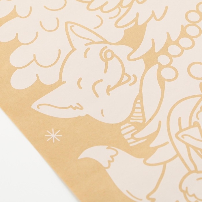 Наклейки новогодние для окон &laquo;Зимняя компания&raquo;, многоразовые, 33 х 50 см, Новый год