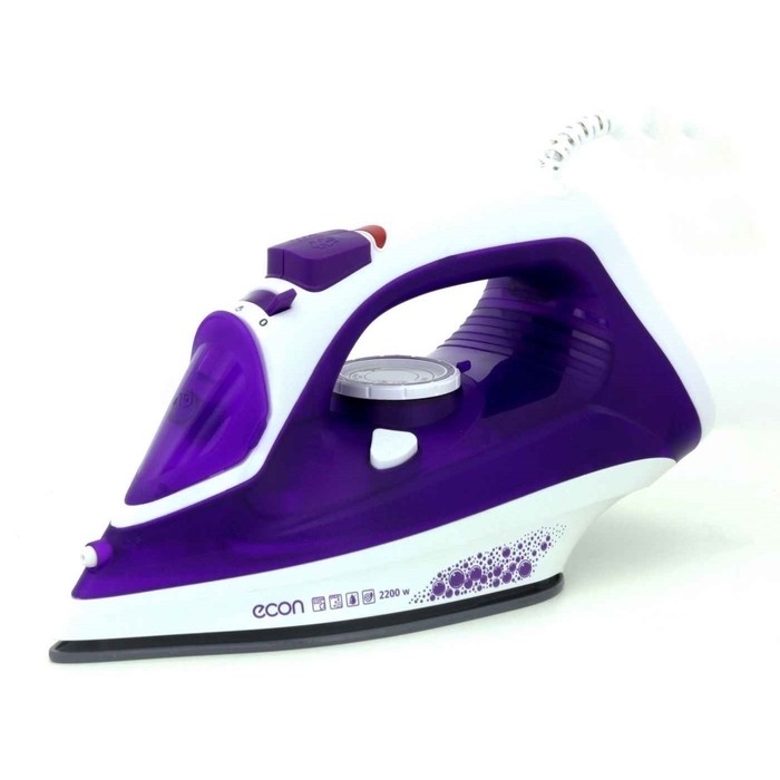Утюг Econ ECO-BI2201, 2200Вт, керамическая подошва, 40 г/мин, 300 мл, цвет фиолетовый Утюг Econ ECO-BI2201, 2200Вт, керамическая подошва, 40 г/мин, 300 мл, цвет фиолетовый