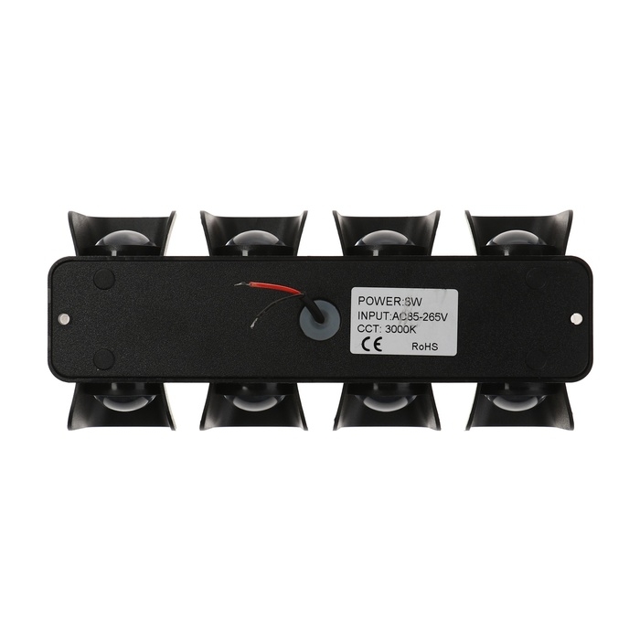 Светильник фасадный &laquo;Элегант&raquo;, FSD-041, 8 Вт, 3000К, 4 луча, IP65, 220 В, пластик, черный