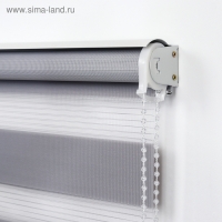 Штора рулонная &laquo;День-ночь&raquo;, 60&times;180 см (с учётом креплений 3,5 см), цвет серый