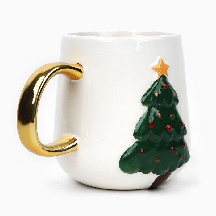 Новый год! Кружка новогодняя керамическая &laquo;Ёлочка&raquo;, 600 мл, цвет белый
