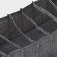 Органайзер для хранения белья Доляна, 7 ячеек, 35&times;15&times;13 см, цвет серый