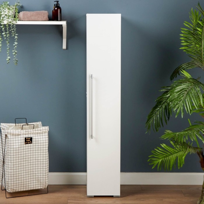 Пенал для ванной комнаты 270 белый, 27 х 33 х 150 см