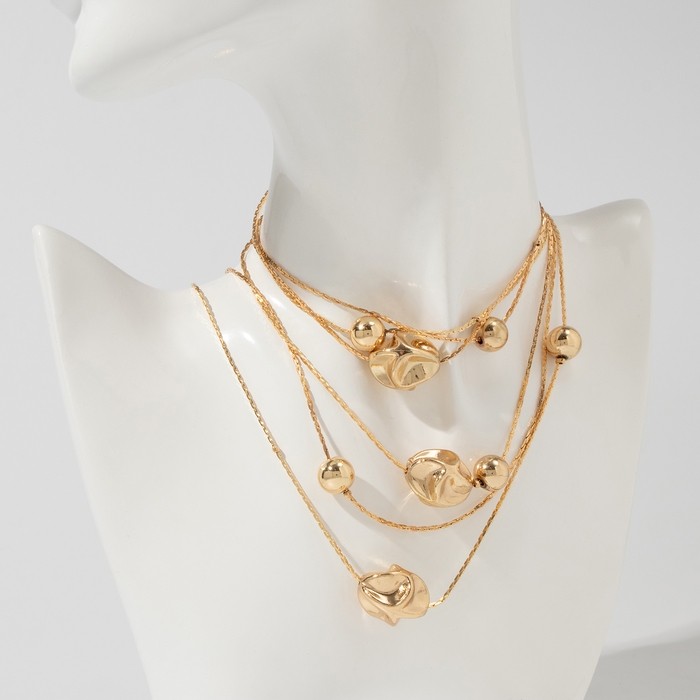 Бусы &laquo;Желание&raquo; безмятежность, цвет золото, 50см