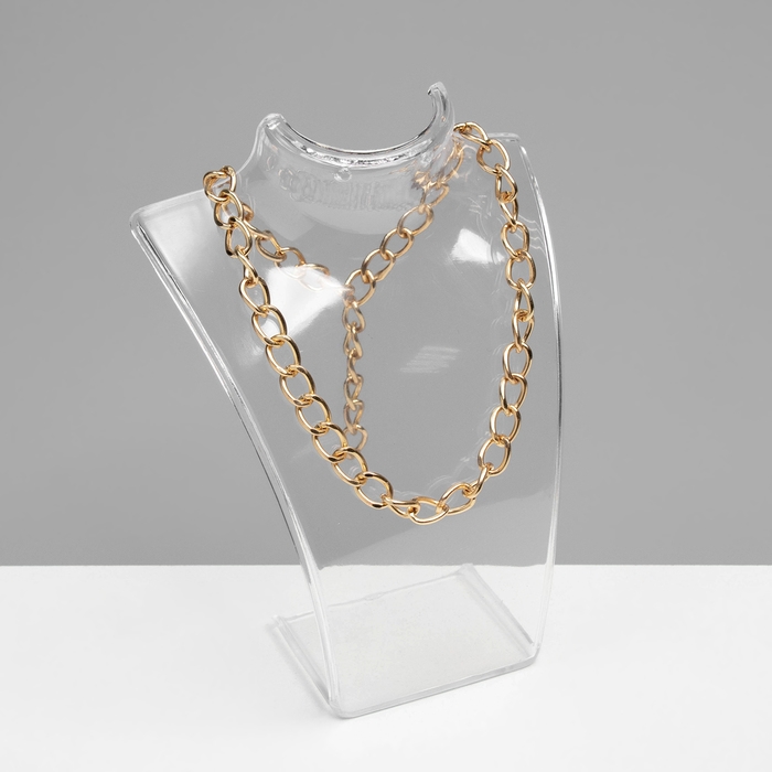 Бюст для украшений, 10&times;2,5&times;13 см, h=13 см, цвет прозрачный, глянцевый