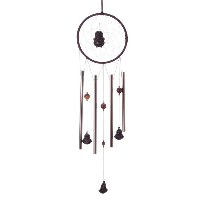 Музыка ветра+ловец снов "Хотей в круге" 4 трубки 52 см