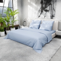 Простыня 220ТС Этель 220*235 см, цв.голубой, сатин, 100% хлопок Простыня 220ТС Этель 220*235 см, цв.голубой, сатин, 100% хлопок