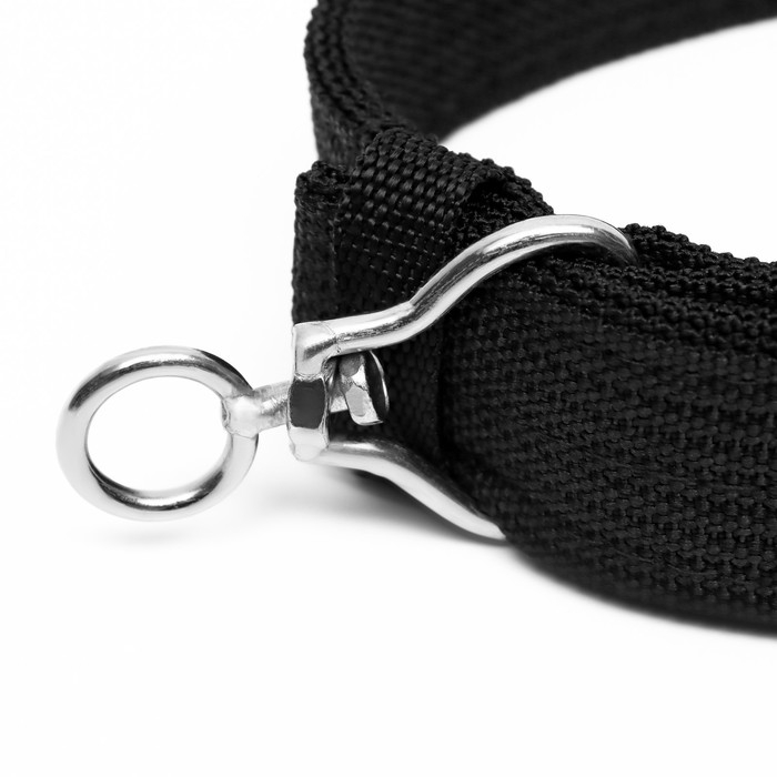 Ошейник четырехслойный с вертлюгом, 65 х 4 см, ОШ 54-60 см, полиэстер, чёрный Ошейник четырехслойный с вертлюгом, 65 х 4 см, ОШ 54-60 см, полиэстер, чёрный
