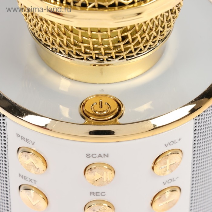 Микрофон для караоке Luazon LZZ-56, WS-858, 1800 мАч, жёлтый