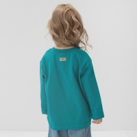 Лонгслив детский MINAKU, цвет бирюзовый, рост 110 см