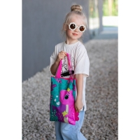 Шопер детский для девочки с допиками &laquo;Динозаврик&raquo; на молнии, 32х23см