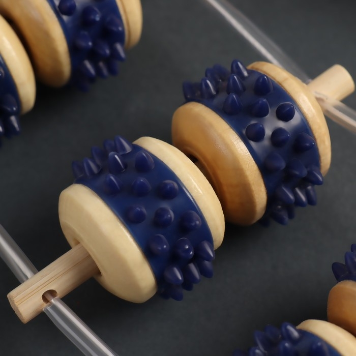 Массажёр-лента для спины, 9 звеньев, деревянный, с шипами, 84 × 7,5 × 3 см Массажёр-лента для спины, 9 звеньев, деревянный, с шипами, 84 × 7,5 × 3 см