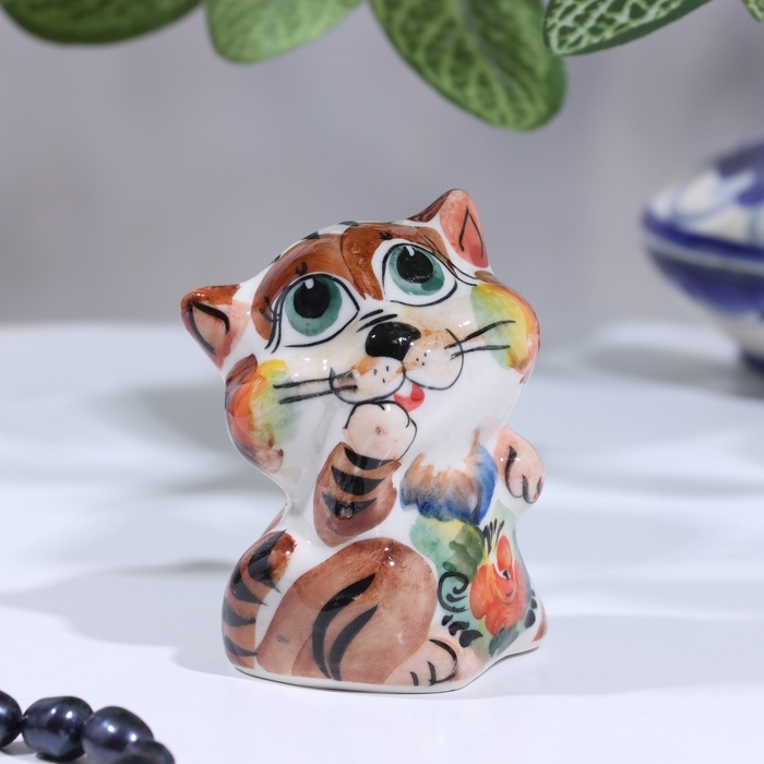 Сувенир "Кот Ласка", гжель, цвет