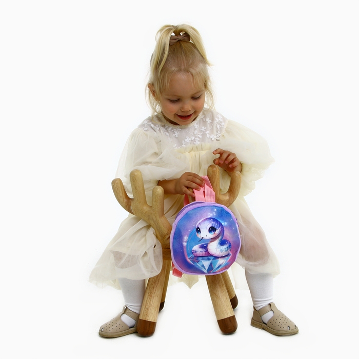 Новый год! Рюкзак детский новогодний &laquo;Волшебная змея&raquo;, плюшевый, цвет фиолетовый