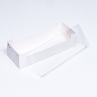 Коробка под рулет белая, 30 х 11 х 8 см. Кондитерская упаковка Коробка под рулет белая, 30 х 11 х 8 см. Кондитерская упаковка