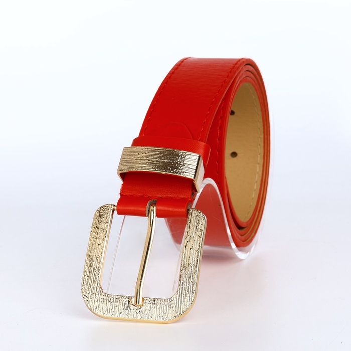 Ремень женский, ширина 3 см, пряжка металл, цвет красный Ремень женский, ширина 3 см, пряжка металл, цвет красный
