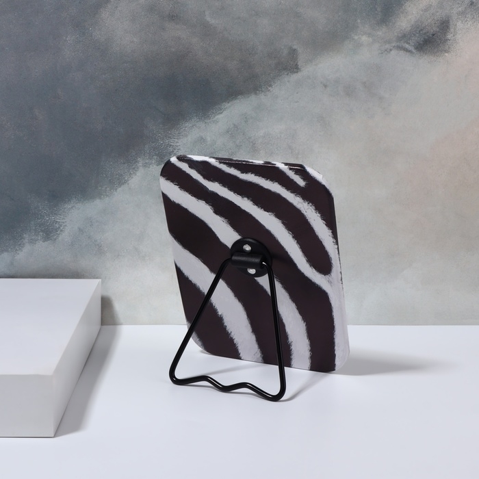 Зеркало настольное - подвесное &laquo;ANIMAL&raquo;, 12,2 &times; 16 см, цвет &laquo;зебра&raquo;