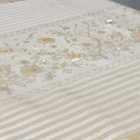 Клеёнка на стол &laquo;Винтаж&raquo;, на тканевой основе, ширина 137 см, рулон 20 метров, цвет золотой