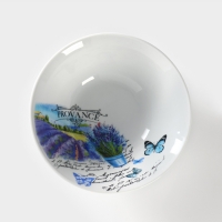 Салатник &laquo;Прованс&raquo;, 600 мл, рисунок микс, цвет белый