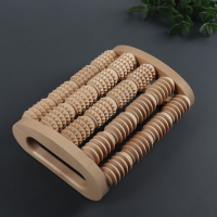 Массажёр для спины и стоп &laquo;Барабаны&raquo;, 23 &times; 17 &times; 7 см, деревянный, 5 комбинированных рядов