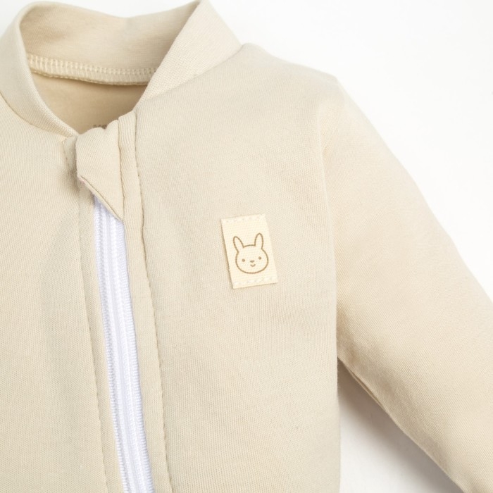 Комбинезон на молнии Крошка, Я BASIC LINE, рост 68-74 см, молочный