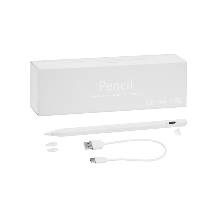 Стилус для iPad 2018-2022, 140 мАч, высокоточный, чувствительный к наклону, магнит, белый