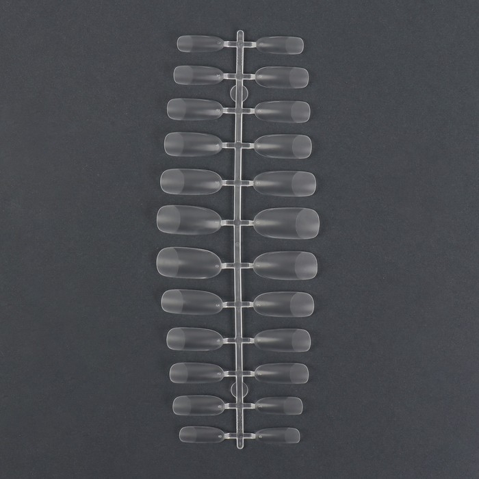 Гелевые типсы для наращивания ногтей, 240 шт, форма овал, полное матовое покрытие, в контейнере, цвет прозрачный Гелевые типсы для наращивания ногтей, 240 шт, форма овал, полное матовое покрытие, в контейнере, цвет прозрачный