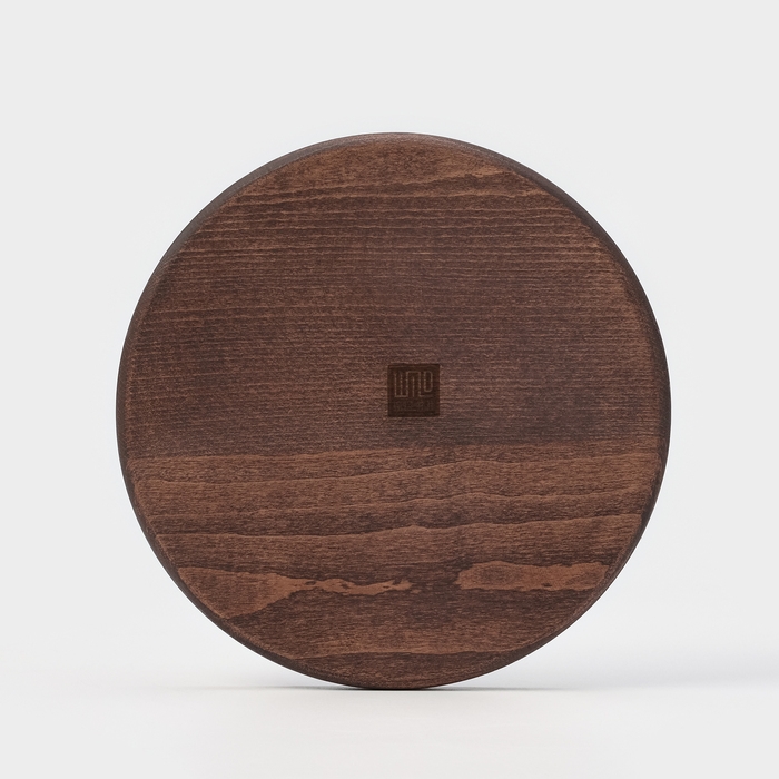 Доска для подачи c кровостоком Wild Kitchen &laquo;Круг&raquo;, d=20 см, тёмный бук