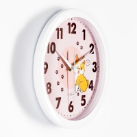 Часы настенные, d-28 см, детские, "Корги", бесшумные Часы настенные, d-28 см, детские, "Корги", бесшумные