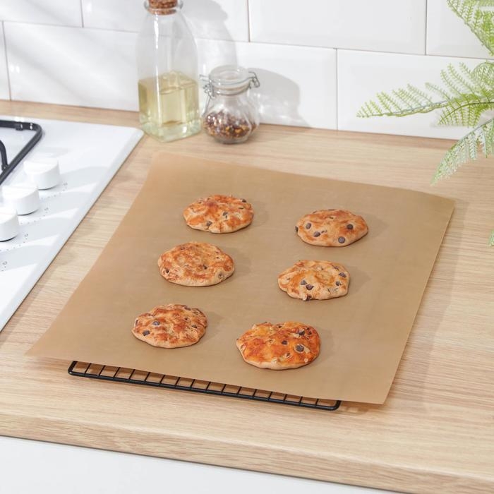 Набор тефлоновых ковриков, многоразовых, 2 шт, цвет чёрный, бежевый Набор тефлоновых ковриков, многоразовых, 2 шт, цвет чёрный, бежевый