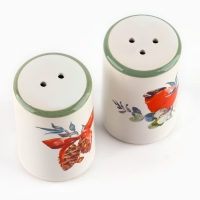Новый год! Набор для специй новогодний керамический &laquo;Снегирь!&raquo;, 12х6.5х7 см, цвет белый