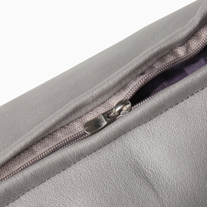 Наволочка декоративная Наволочка декоративная "Этель" кожзам 45х45 см, серый