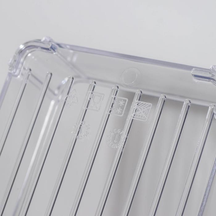 Контейнер для холодильника с крышкой IDEA, 10&times;30&times;10 см, цвет прозрачный