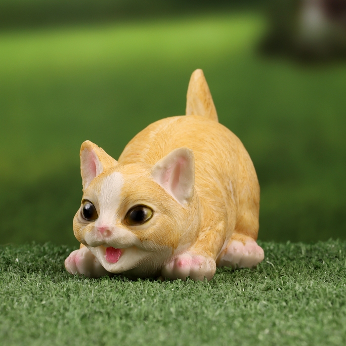 Садовая фигура Садовая фигура "Котенок на охоте" 8х15х11см /// МИКС