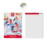 Альбом для акварели А4, 10 листов на клею, Erich Krause ArtBerry "Снегири", блок 180 г/м², экстра белая, твёрдая подложка Альбом для акварели А4, 10 листов на клею, Erich Krause ArtBerry "Снегири", блок 180 г/м², экстра белая, твёрдая подложка