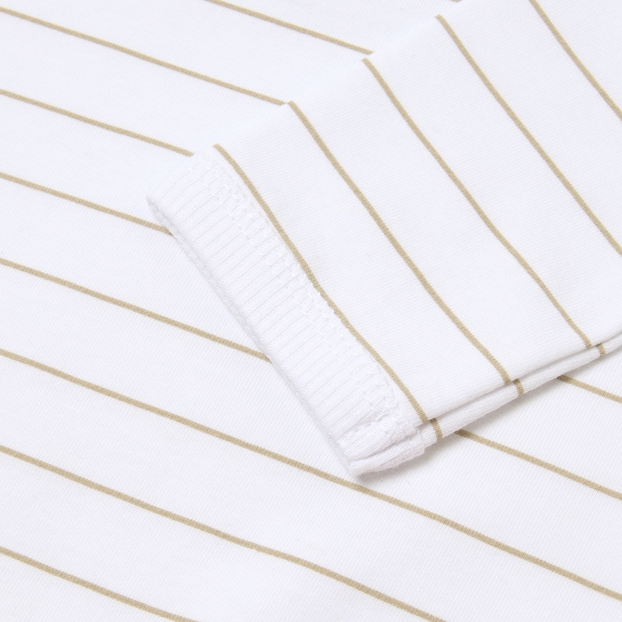 Лонгслив детский MINAKU: Basic Line BABY, цвет белый/бежевый, рост 74-80