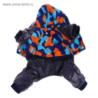 Комбинезон для собак на меховом подкладе с капюшоном, размер S Комбинезон для собак на меховом подкладе с капюшоном, размер S