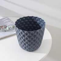 Горшок для цветов с поддоном &laquo;Wave&raquo;, 2,5 л, d=17,5 см, цвет серый