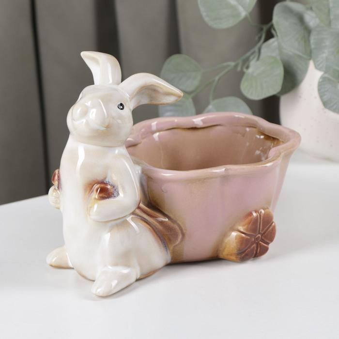 Конфетница керамическая «Зайка», 20×13×14 см, цвет МИКС Конфетница керамическая «Зайка», 20×13×14 см, цвет МИКС