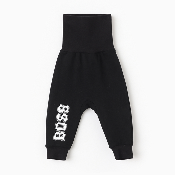 Ползунки-штанишки Крошка Я Ползунки-штанишки Крошка Я "Little Boss", рост 68-74 см, черный