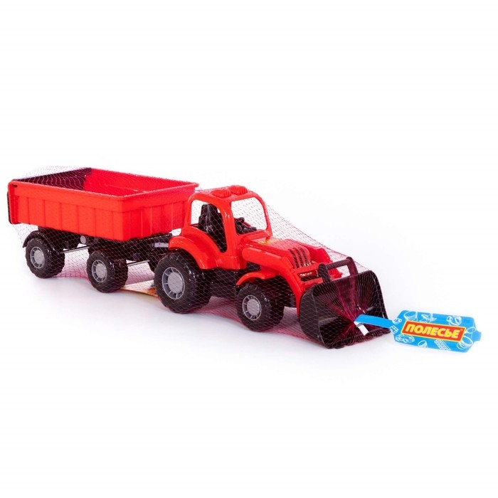 Трактор с прицепом №1 и ковшом «Крепыш», цвета МИКС Трактор с прицепом №1 и ковшом «Крепыш», цвета МИКС